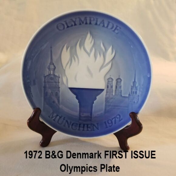 Vtg B&G Denmark 1972 Olympic plate exc - Picture 1 of 6
